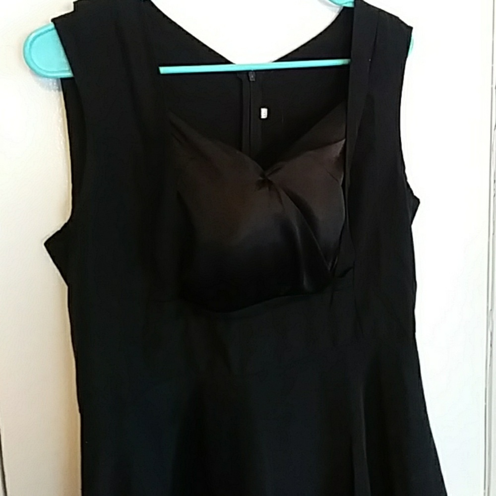 Black retro cocktail dress.
